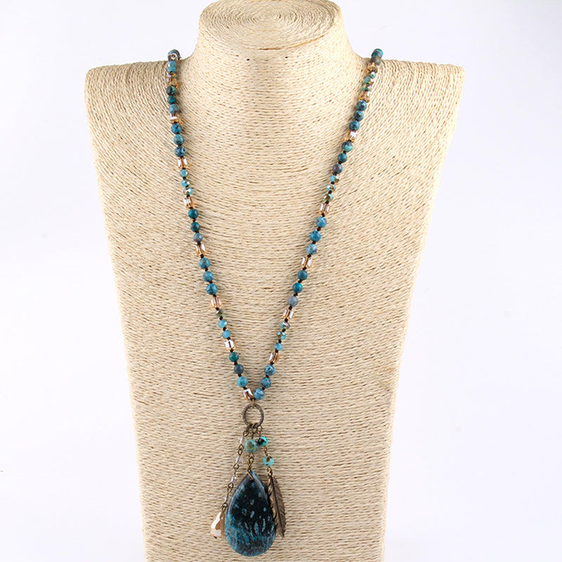 collier emeraude tibetain