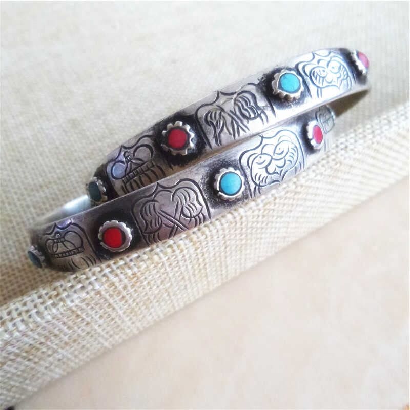 Bracelet Jonc argent massif Ancien