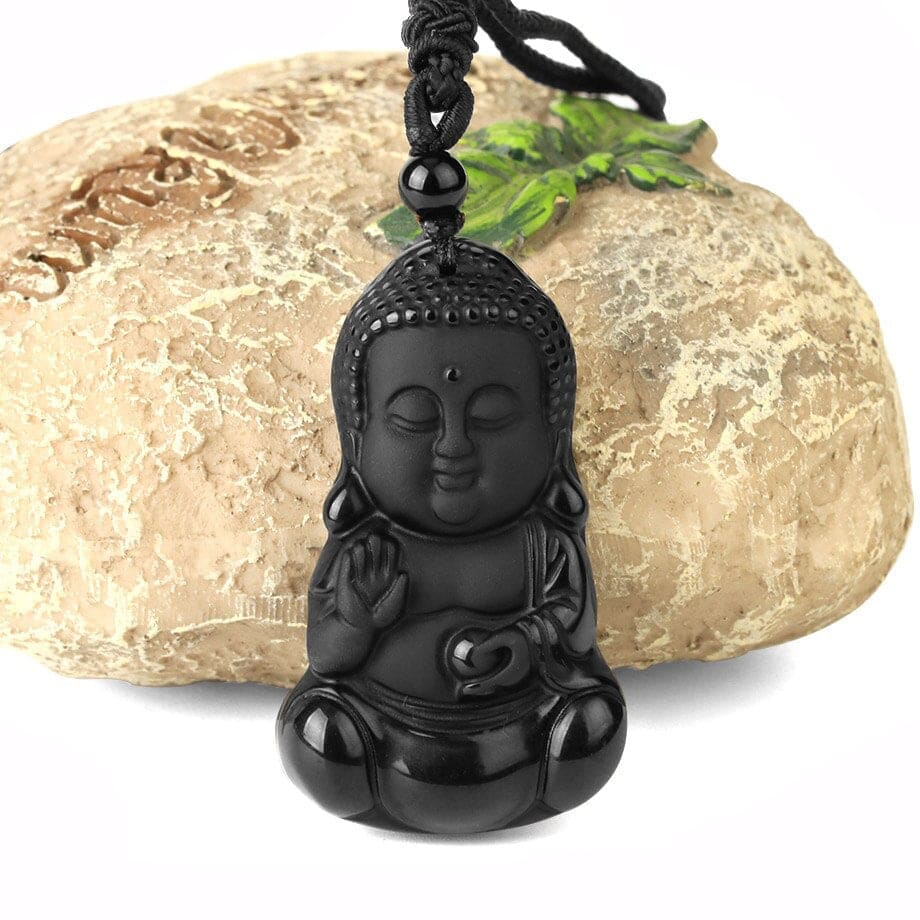 Pendentif Obsidienne Bouddha