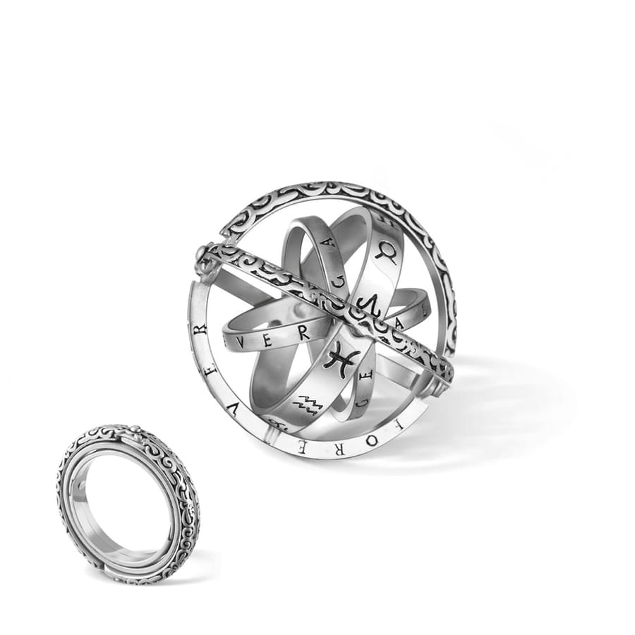 anneau astronomique argent