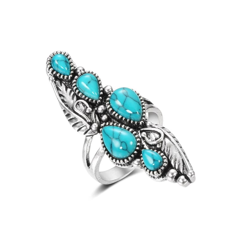 bague argent et turquoise
