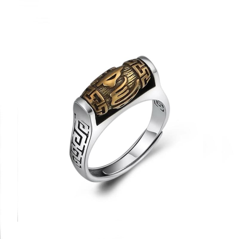 Bague De Pouce (Banzhi) Tibétaine En Argent Pour Tir à L'arc - Gravée Bague De Pouce (Banzhi) Tibétaine En Argent Pour Tir à L'arc - Gravée