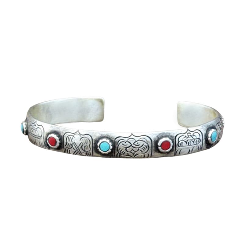 bracelet jonc ancien argent massif