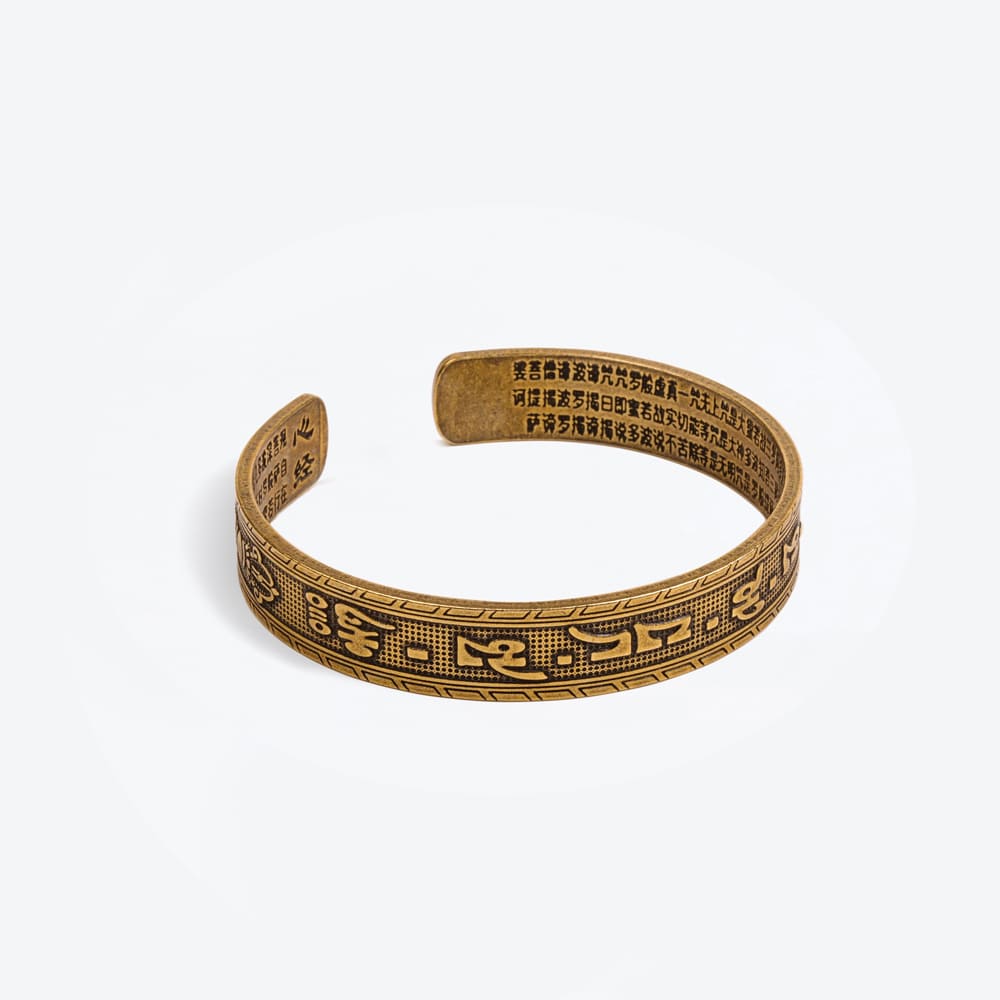 bracelet jonc tibetain dore