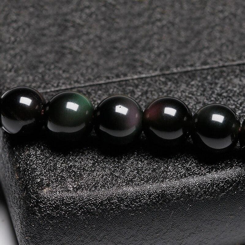 bracelet obsidienne mala tibetain