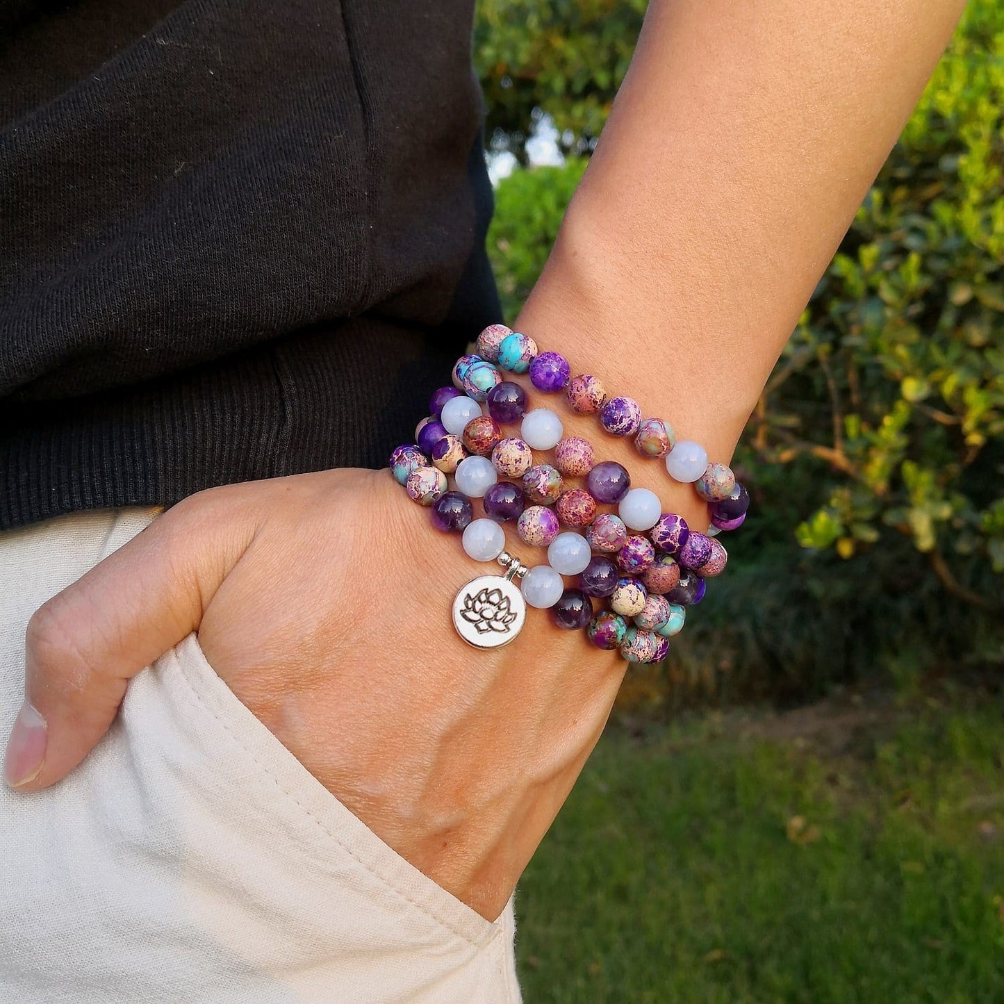 bracelet tibetain mala guerison