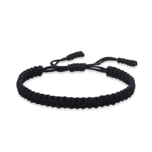 bracelet noir tresse
