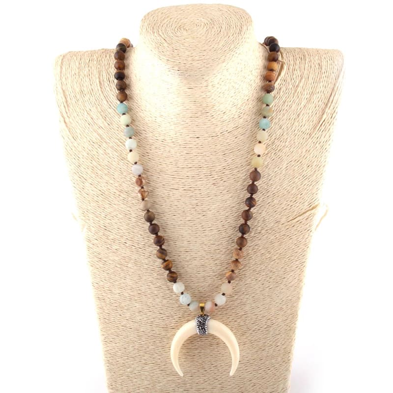 collier mala lune bleu