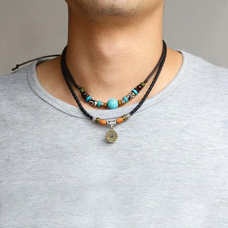 collier tibetain ras de cou