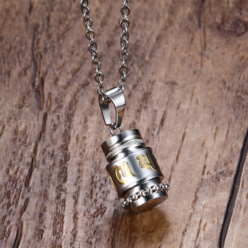 pendentif argent tube a priere