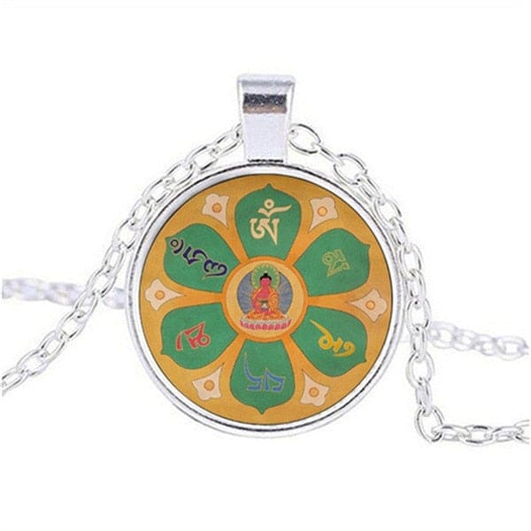 pendentif bouddha tibetain argent