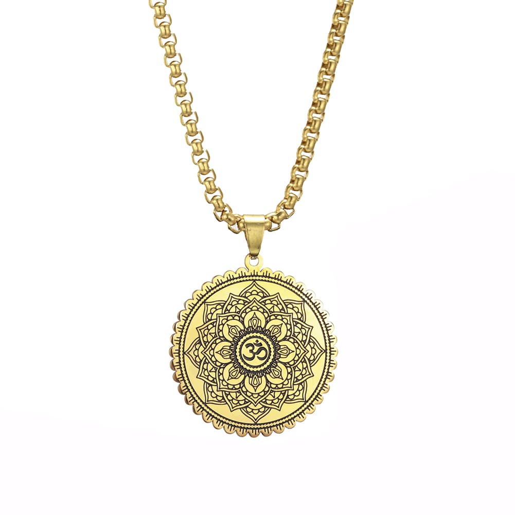 pendentif tibetain en or