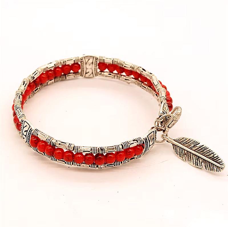 Bracelet Rouge Porte-Bonheur Tibétain