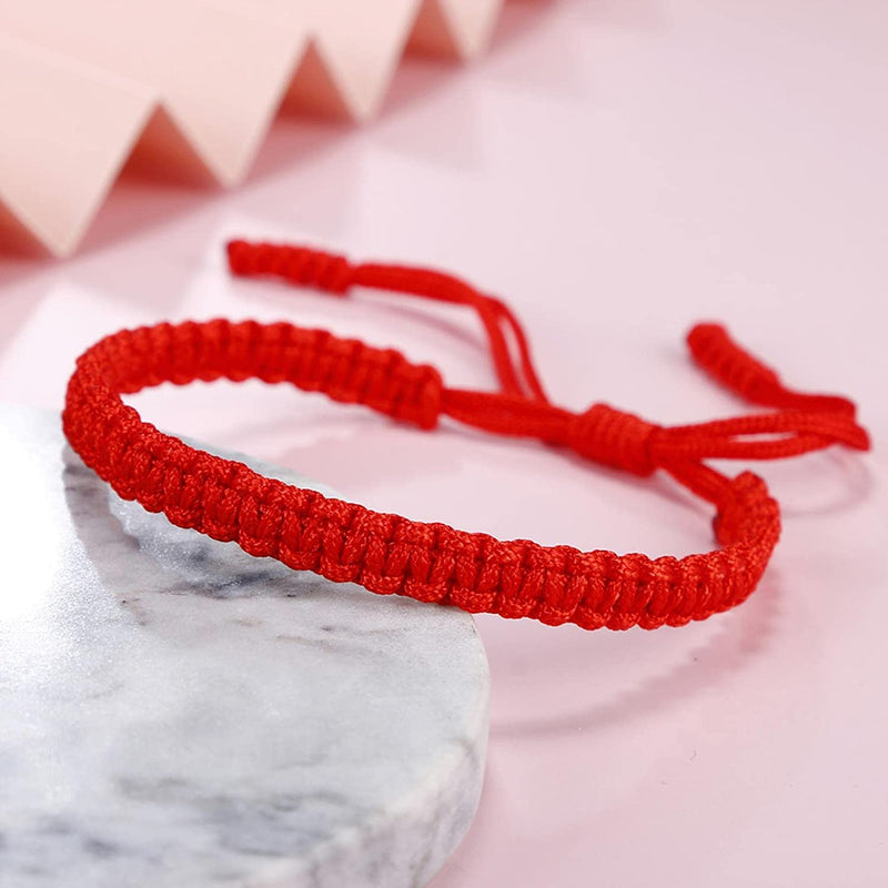 bracelet bouddhsite nylon rouge