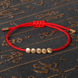 Bracelet Fil Bouddhisme rouge