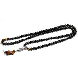 bracelet mala tibetain obsidienne