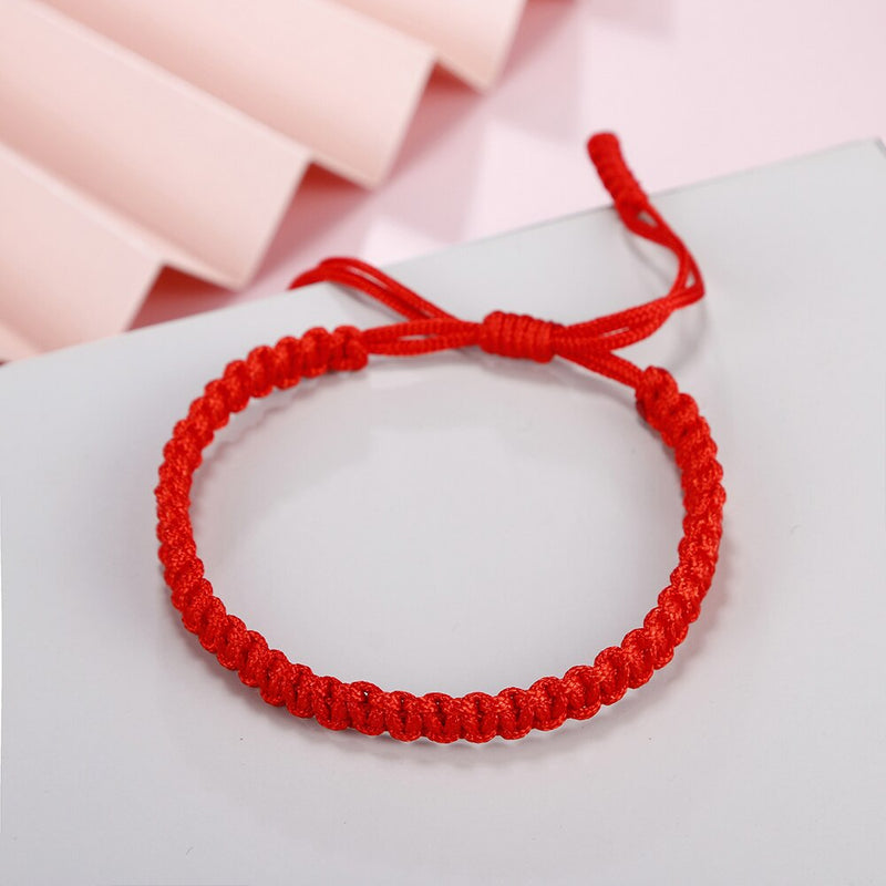bracelet rouge tibetain en nylon