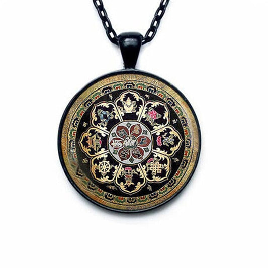 pendentif geometrie sacree noir